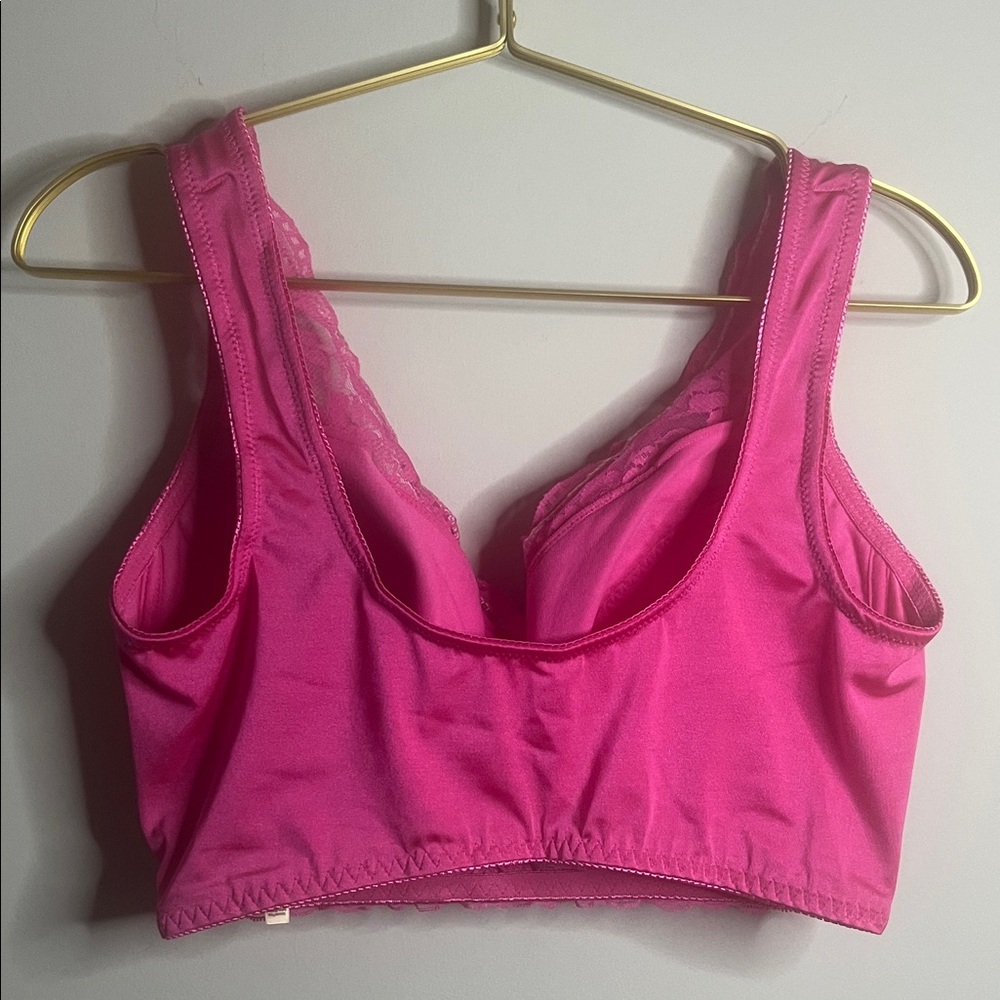 Rhonda Shear Vibrant Pink Lace Bra NWOT XL - Picture 5 of 8